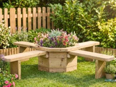 Bench Hexagonal Planter