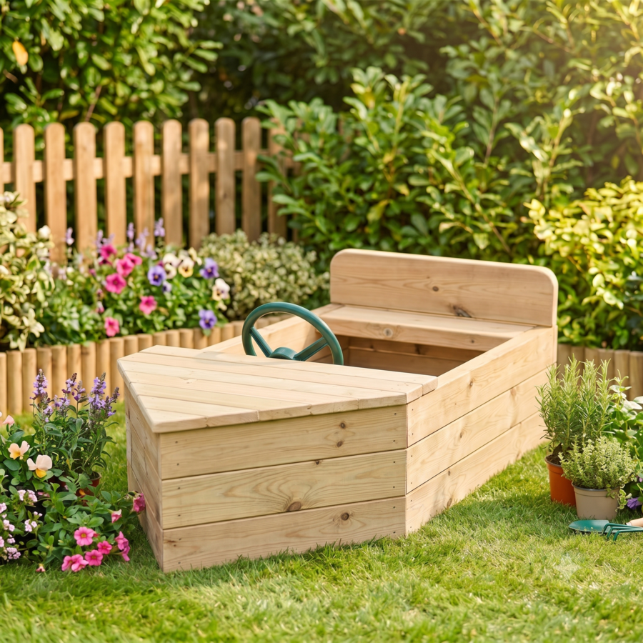 Wooden Garden Boat