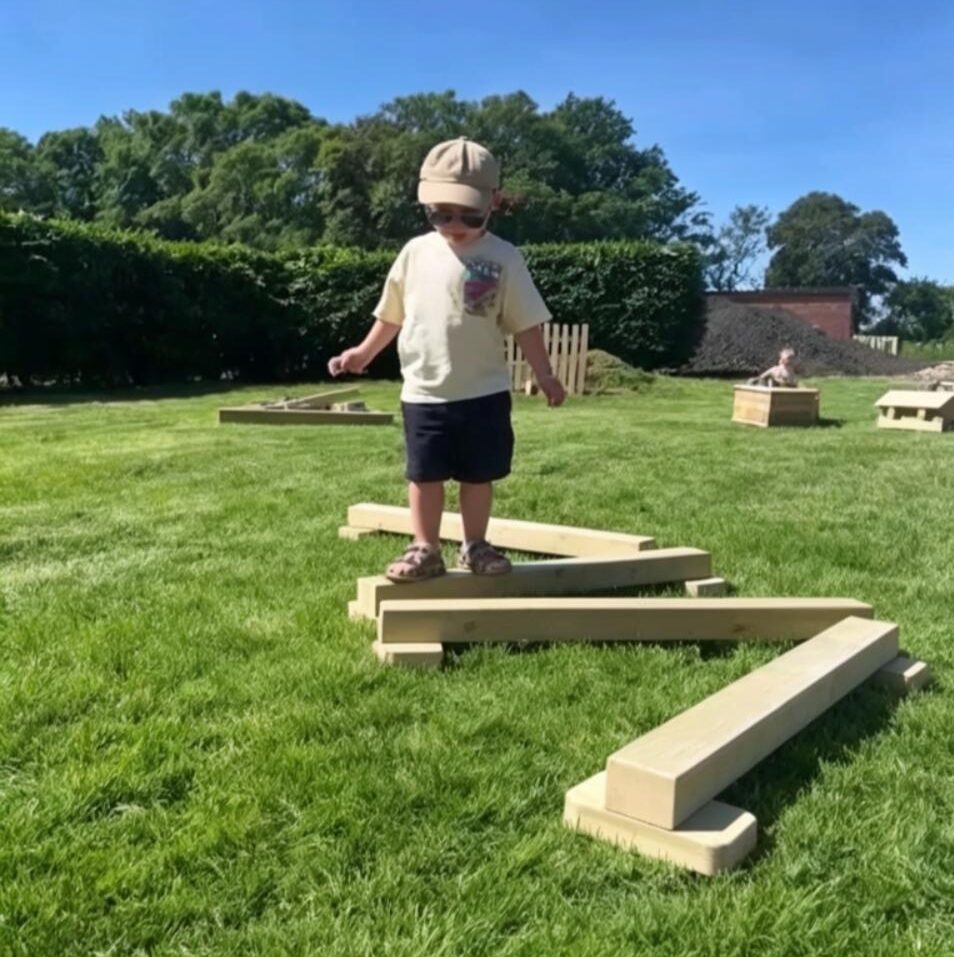 Solid Wooden Balance Beams (set of four)
